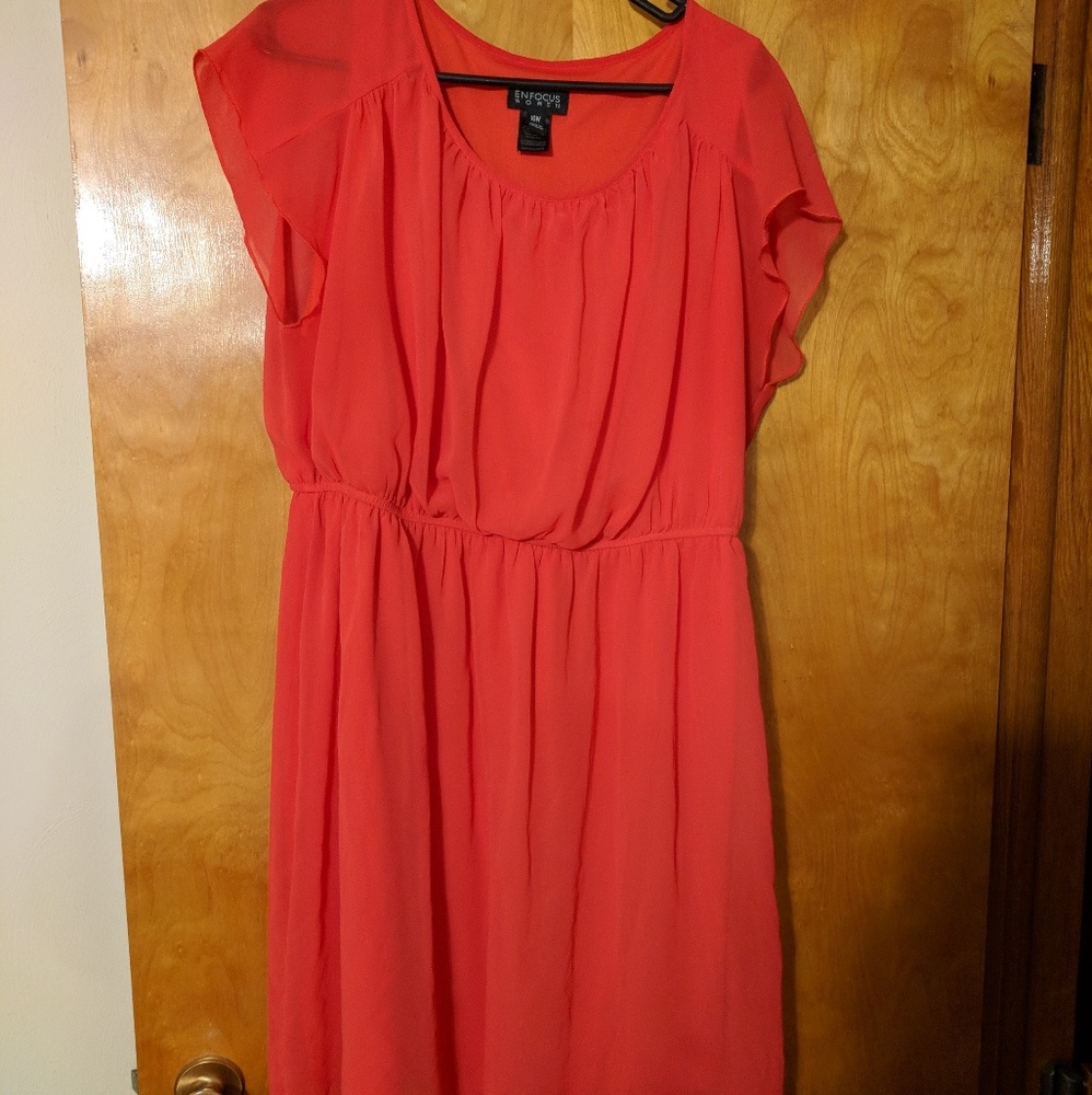 Salmon colored dress